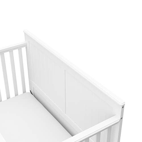 5 In 1 Convertible Crib With Drawer White Converts To Toddler Bed Daybed With Nursery Storage GREENGUARD Gold Certified