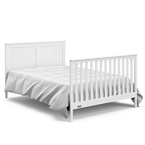 5 In 1 Convertible Crib With Drawer White Converts To Toddler Bed Daybed With Nursery Storage GREENGUARD Gold Certified