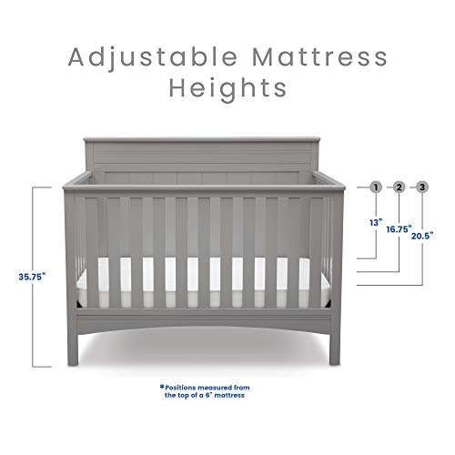 Grey 4 In 1 Convertible Baby Crib Greenguard Gold Certified With Toddler Daybed And Full Size Bed