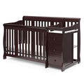 5 In 1 Convertible Crib And Changer With Changing Table And 3 Drawer Chest For Nursery