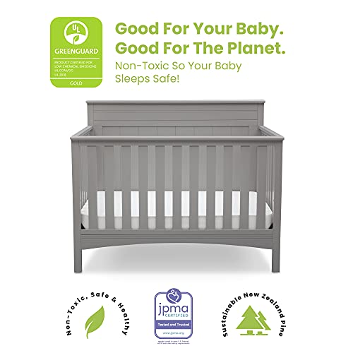 Grey 4 In 1 Convertible Baby Crib Greenguard Gold Certified With Toddler Daybed And Full Size Bed