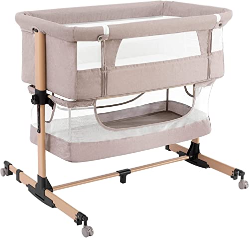 3 In 1 Baby Bassinet Bedside Crib Portable Co Sleeper For Infants Newborn Must Have Light Beige