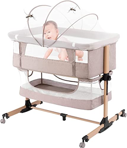 3 In 1 Baby Bassinet Bedside Crib Portable Co Sleeper For Infants Newborn Must Have Light Beige