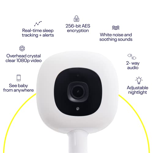 Smart Baby Monitor With 1080p WiFi Video Camera And Wall Mount Sensor Free Sleep And Breathing Tracking 2 Way Audio