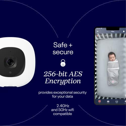 Smart Baby Monitor With 1080p WiFi Video Camera And Wall Mount Sensor Free Sleep And Breathing Tracking 2 Way Audio