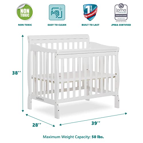 4 In 1 Convertible Mini Crib White