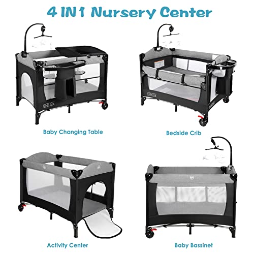 4 In 1 Portable Nursery Center Crib