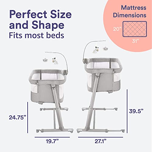Portable Baby Bassinet Bedside Sleeper With Wheels For Safe Co Sleeping Infant Newborn Crib