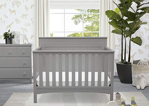 Grey 4 In 1 Convertible Baby Crib Greenguard Gold Certified With Toddler Daybed And Full Size Bed
