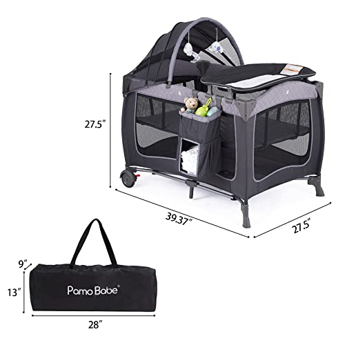 Portable Baby Playard With Wheels