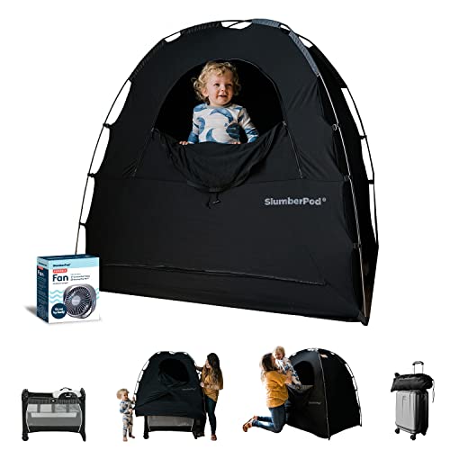 Portable Baby Privacy Pod With Blackout Crib Canopy And Builtin Fan For Naps And Sleep Travel Friendly