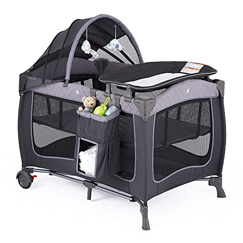 Portable Baby Playard With Wheels