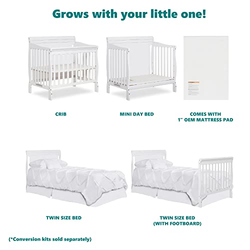 4 In 1 Convertible Mini Crib White
