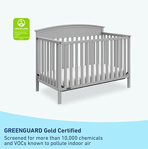 5 In 1 Convertible Crib For Baby To Toddler Bed Daybed And Full Size Bed With Gold Certification