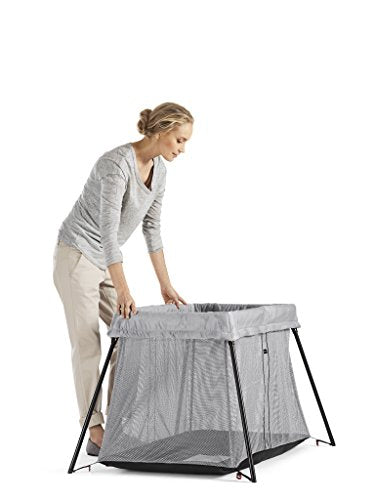 Lightweight Travel Crib With Easy Setup Foldable Portable Mattress And Washable Textiles