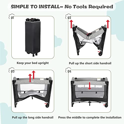 4 In 1 Portable Nursery Center Crib