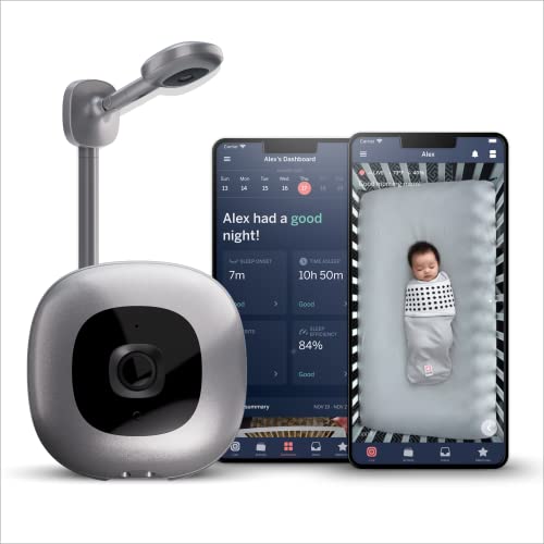 Smart Baby Monitor With 1080p WiFi Video Camera And Wall Mount Sensor Free Sleep And Breathing Tracking 2 Way Audio