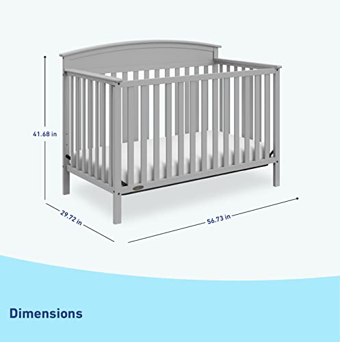 5 In 1 Convertible Crib For Baby To Toddler Bed Daybed And Full Size Bed With Gold Certification