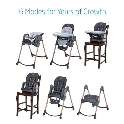 Six In One High Chair With Six Growth Modes Five Recline Positions Nine Height Levels Essential Grey