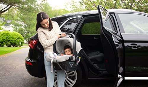 Infant Car Seat With Base Stella Grey For Quick Install And Safe Travel System Compatibility Side Impact Protection