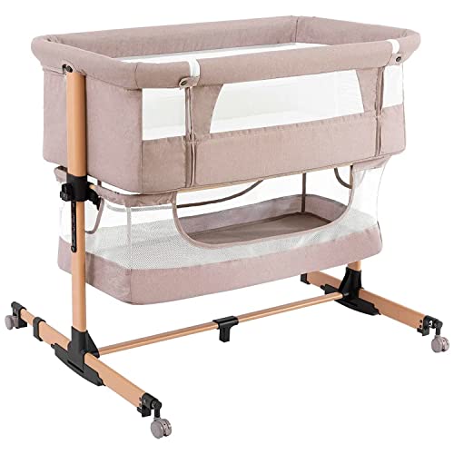 3 In 1 Baby Crib Bedside Sleeper Bassinet Adjustable Portable Bed For Infant Safe Comfort