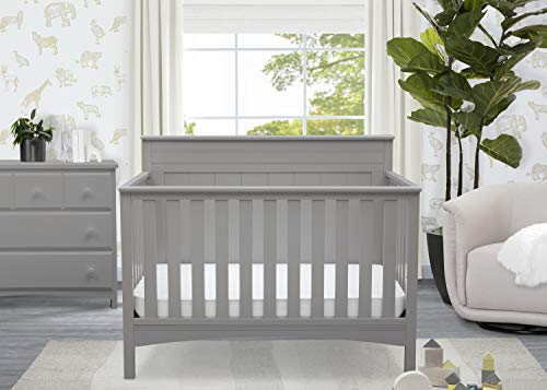 Grey 4 In 1 Convertible Baby Crib Greenguard Gold Certified With Toddler Daybed And Full Size Bed