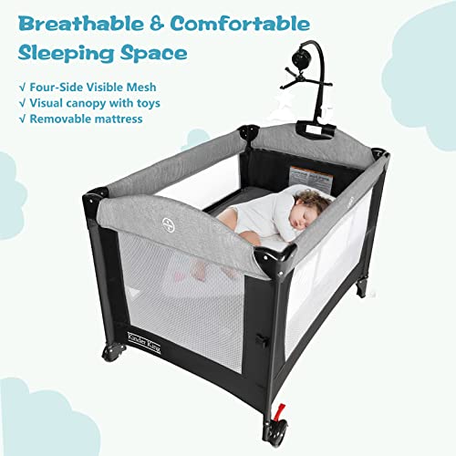 4 In 1 Portable Nursery Center Crib