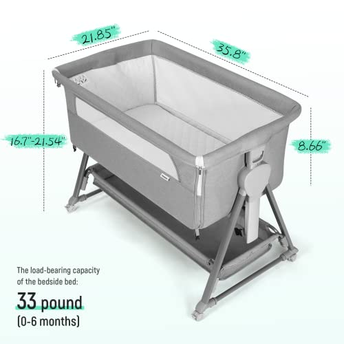 Easy Folding Bedside Bassinet Wheels