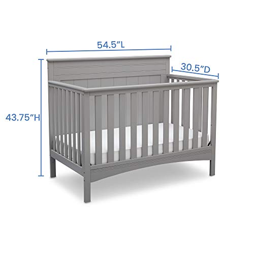 Grey 4 In 1 Convertible Baby Crib Greenguard Gold Certified With Toddler Daybed And Full Size Bed