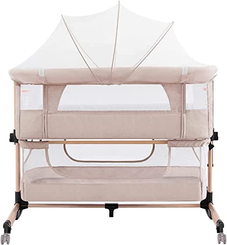 3 In 1 Baby Bassinet Bedside Crib Portable Co Sleeper For Infants Newborn Must Have Light Beige