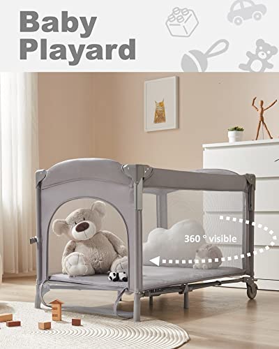 4 In 1 Bedside Sleeper Crib Playard With Changing Table For Newborns Safe Sleep Comfort