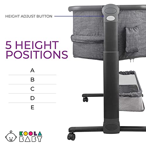 Portable Baby Bassinet Bedside Sleeper With Easy Fold Storage Basket Newborn Crib