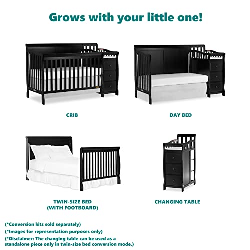 Mini Convertible Crib And Changer With 4 In 1 Convertibility In Storm Grey For Nursery Growth And Safe Sleep