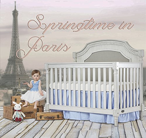 5 In 1 Convertible Crib In Antique Grey Mist Finish For Modern Nursery Durable Kiln Dried Hardwood Frame