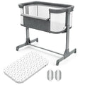 Portable Mesh Baby Bassinet With Wheels