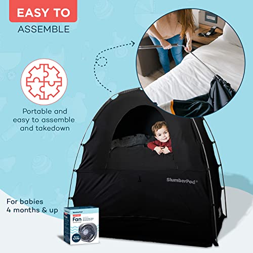 Portable Baby Privacy Pod With Blackout Crib Canopy And Builtin Fan For Naps And Sleep Travel Friendly