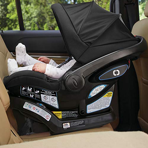 Infant Car Seat With One Hand Handle Adjustment Silent Shade Canopy Easy Latch Installation Side Impact Protection