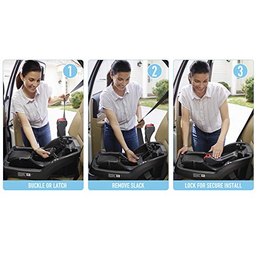 Infant Car Seat With One Hand Handle Adjustment Silent Shade Canopy Easy Latch Installation Side Impact Protection