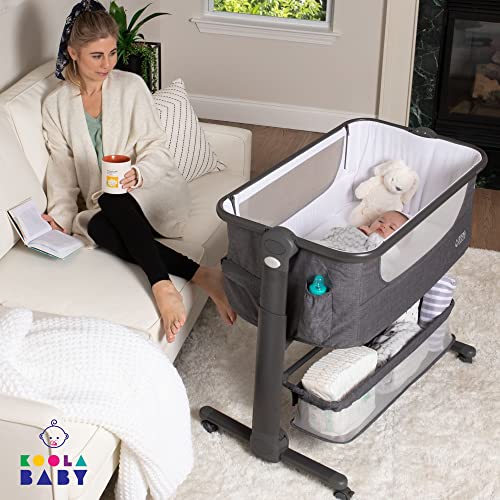 Portable Baby Bassinet Bedside Sleeper With Easy Fold Storage Basket Newborn Crib