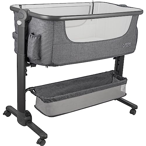 Portable Baby Bassinet Bedside Sleeper With Easy Fold Storage Basket Newborn Crib