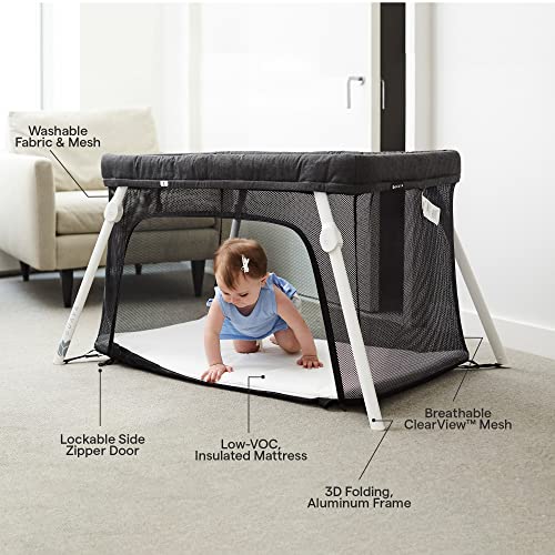 Lightweight Travel Crib With Folding Play Yard And Comfy Mattress For Babies And Toddlers Portable Baby Safe Bed