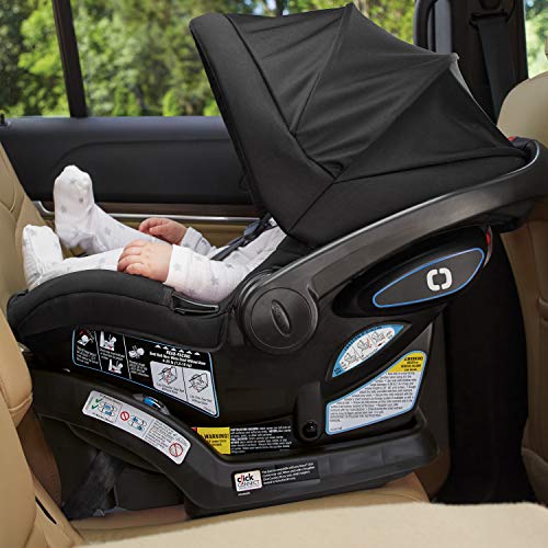 Infant Car Seat With One Hand Handle Adjustment Silent Shade Canopy Easy Latch Installation Side Impact Protection