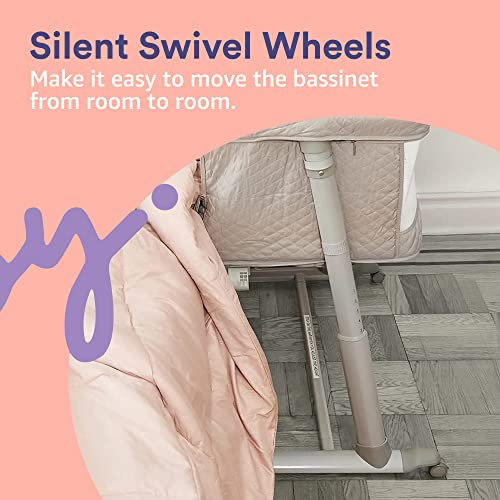 Portable Baby Bassinet Bedside Sleeper With Wheels For Safe Co Sleeping Infant Newborn Crib