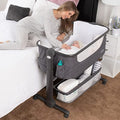 Portable Baby Bassinet Bedside Sleeper With Easy Fold Storage Basket Newborn Crib