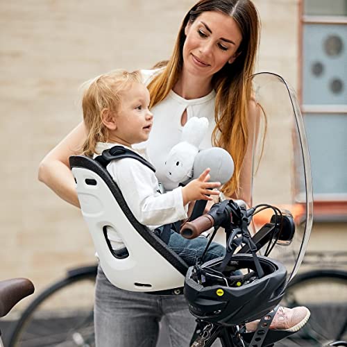 Front Mounted Child Bike Seat For Safe City Rides With Padded Five Point Harness And Soft Seat