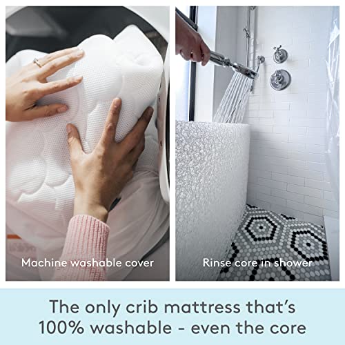 Breathable Dual Layer Crib Mattress For Infants And Toddlers With Removable Washable Cover