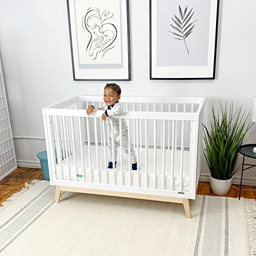 Breathable Dual Layer Crib Mattress For Infants And Toddlers With Removable Washable Cover