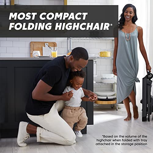 Space Saving High Chair For Babies With Easy Fold And Tray Clips For Mealtime Dining