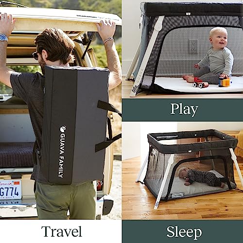 Lightweight Travel Crib With Folding Play Yard And Comfy Mattress For Babies And Toddlers Portable Baby Safe Bed