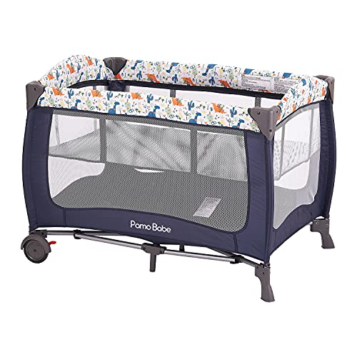 Portable Baby Nursery Center Play Yard With Wheels For Diaper Changing And Bassinet Sleep Space